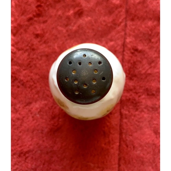 Antique Bavarian China Germany Silver top Salt Shaker w/mark Crown above Castle - Picture 4 of 5